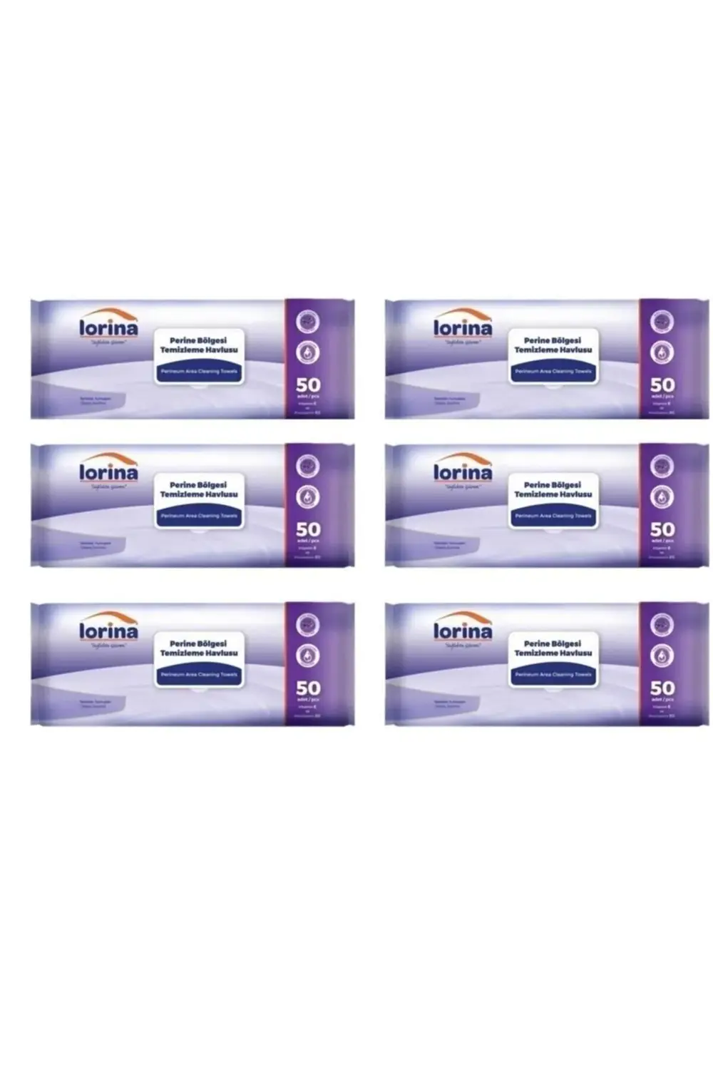 Perine Bölgesi Temizleme Havlusu (50 Lİ) 6 Paket