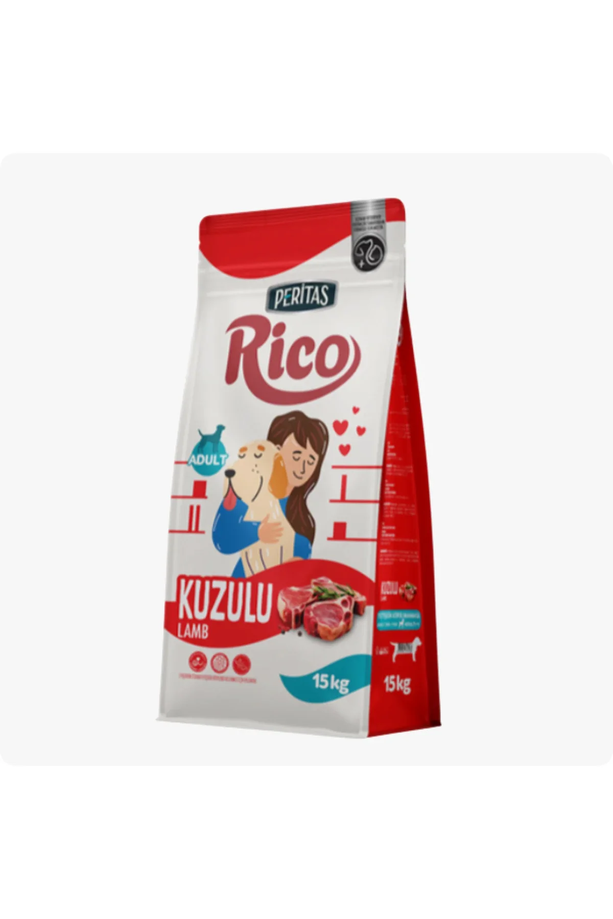 Peritas Rico Kuzu Etli Yetişkin Köpek 15 Kg +(Petssıo kuzulu kons
