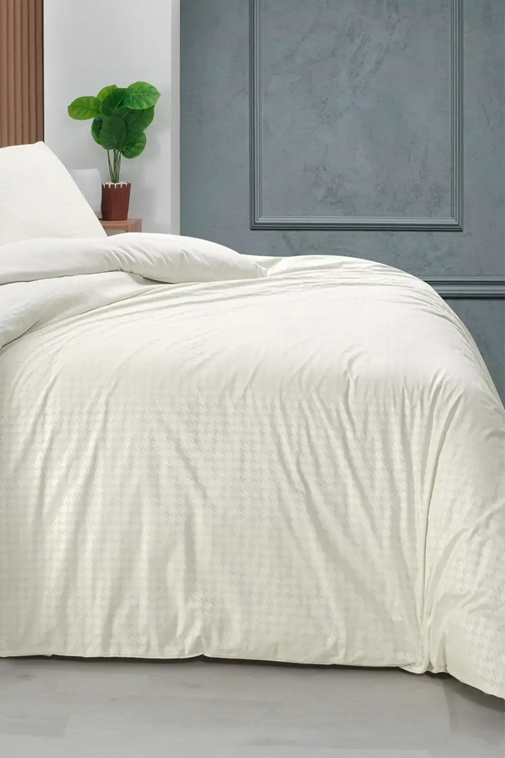 Perlita Bej Tek Kişilik %100 Pamuk Nevresim Takımı