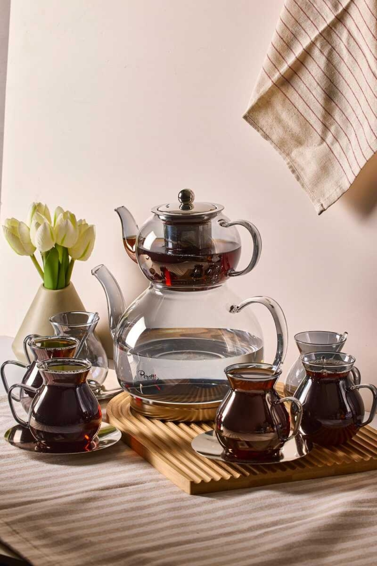 Gunes Zuccaciye Perotti Keyf-İ Ala Füme Premium 20 Parça İndüksiyon Tabanlı Boros