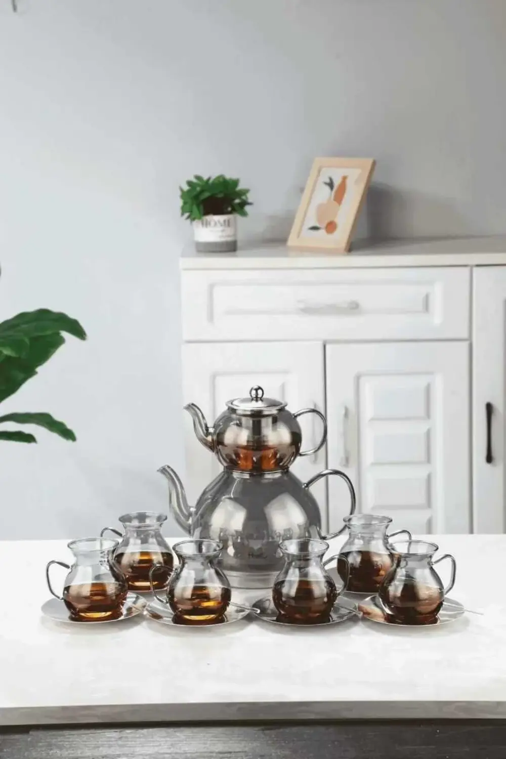 Perotti Keyf-i Ala Füme Premium 20 Parça Indüksiyon Tabanlı Boros