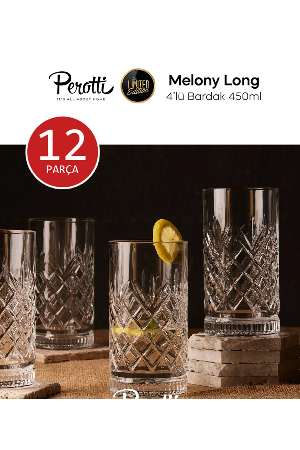 Perotti Melony 12 Adet Meşrubat Bardağı