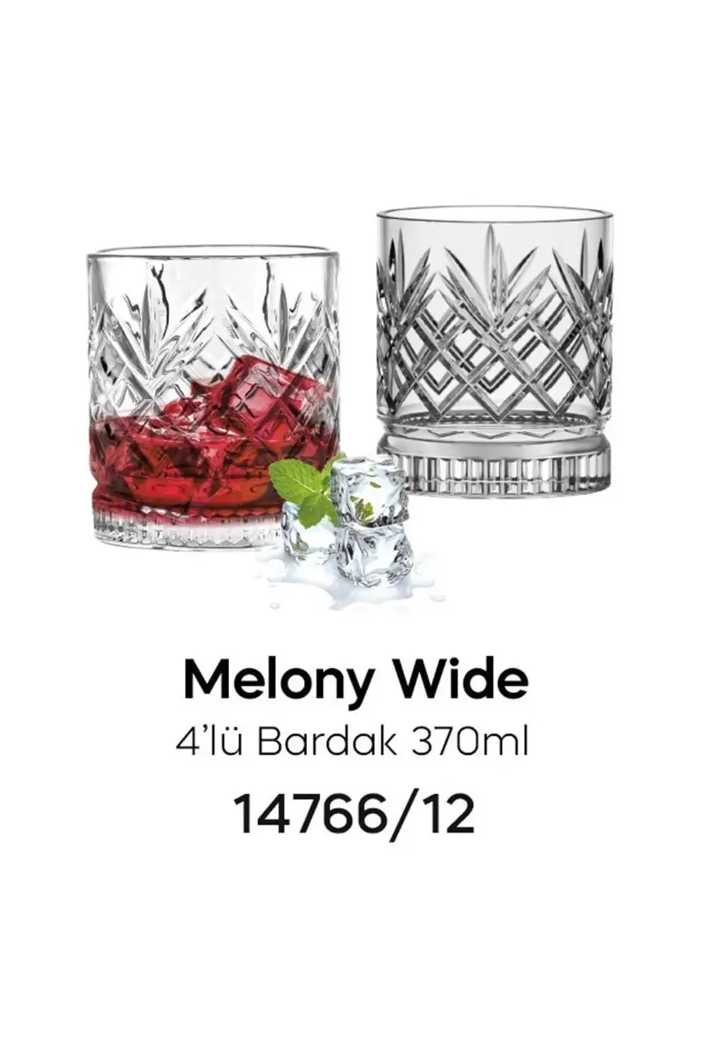 Perotti Melony Wıde 4`lü Bardak 370ml