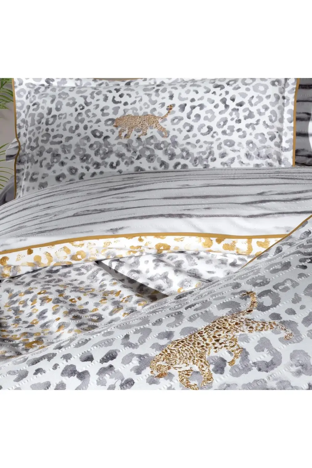 Persian Gri Tek Kişilik %100 Pamuk Nevresim Takımı