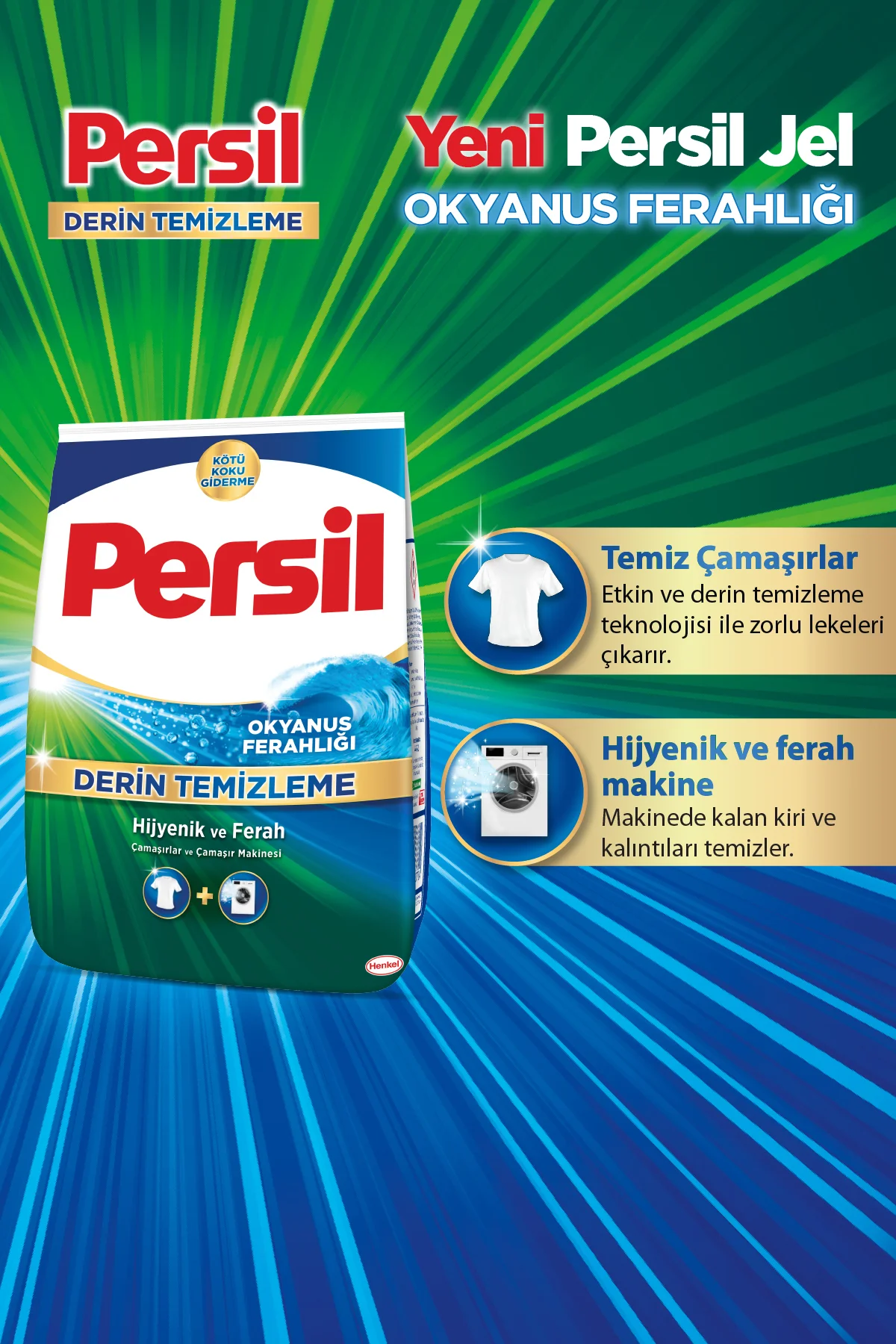 PERSİLOkyanus Ferahlığı Toz Çamaşır Deterjanı 33 Yıkama 5kg