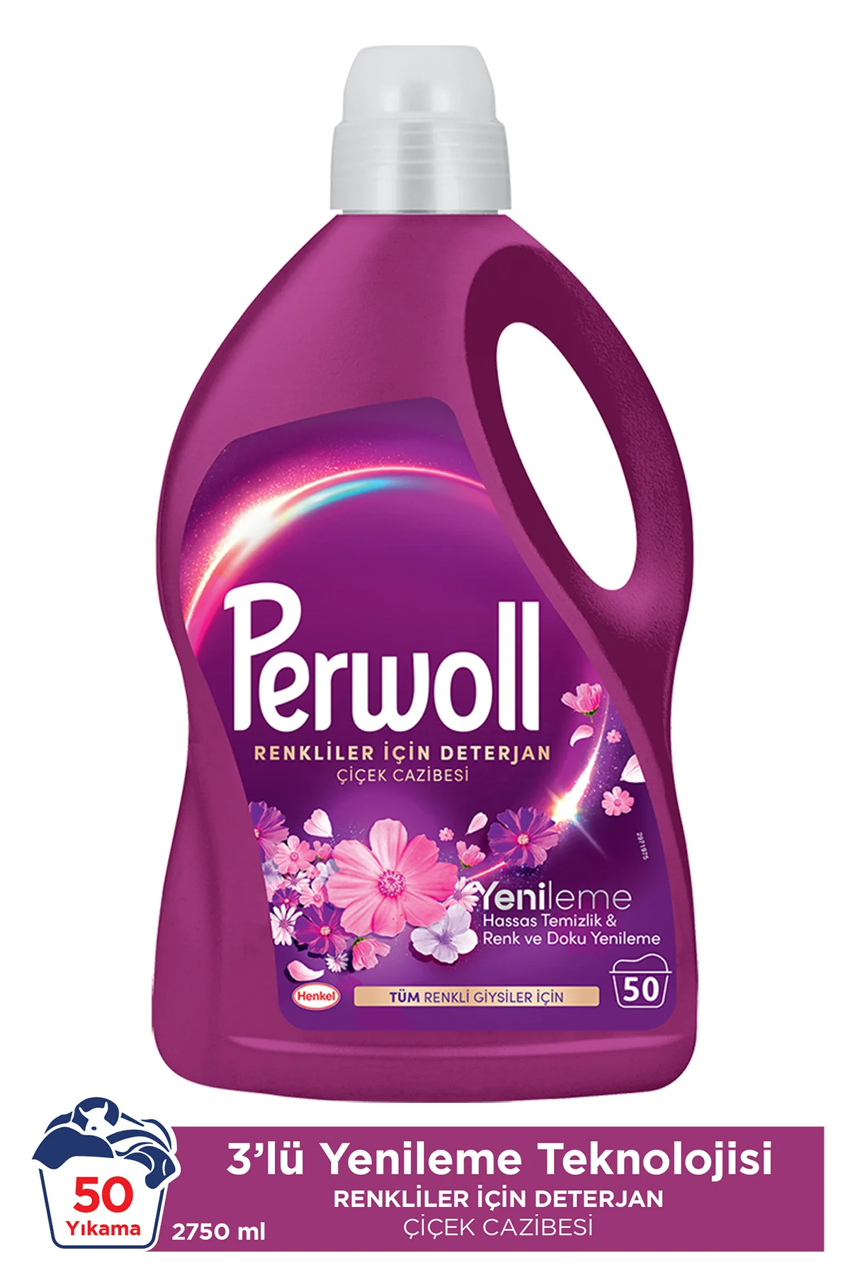 PERVOLCazibesi Renkli Giysiler için Sıvı Çamaşır Deterjanı 2.7L (