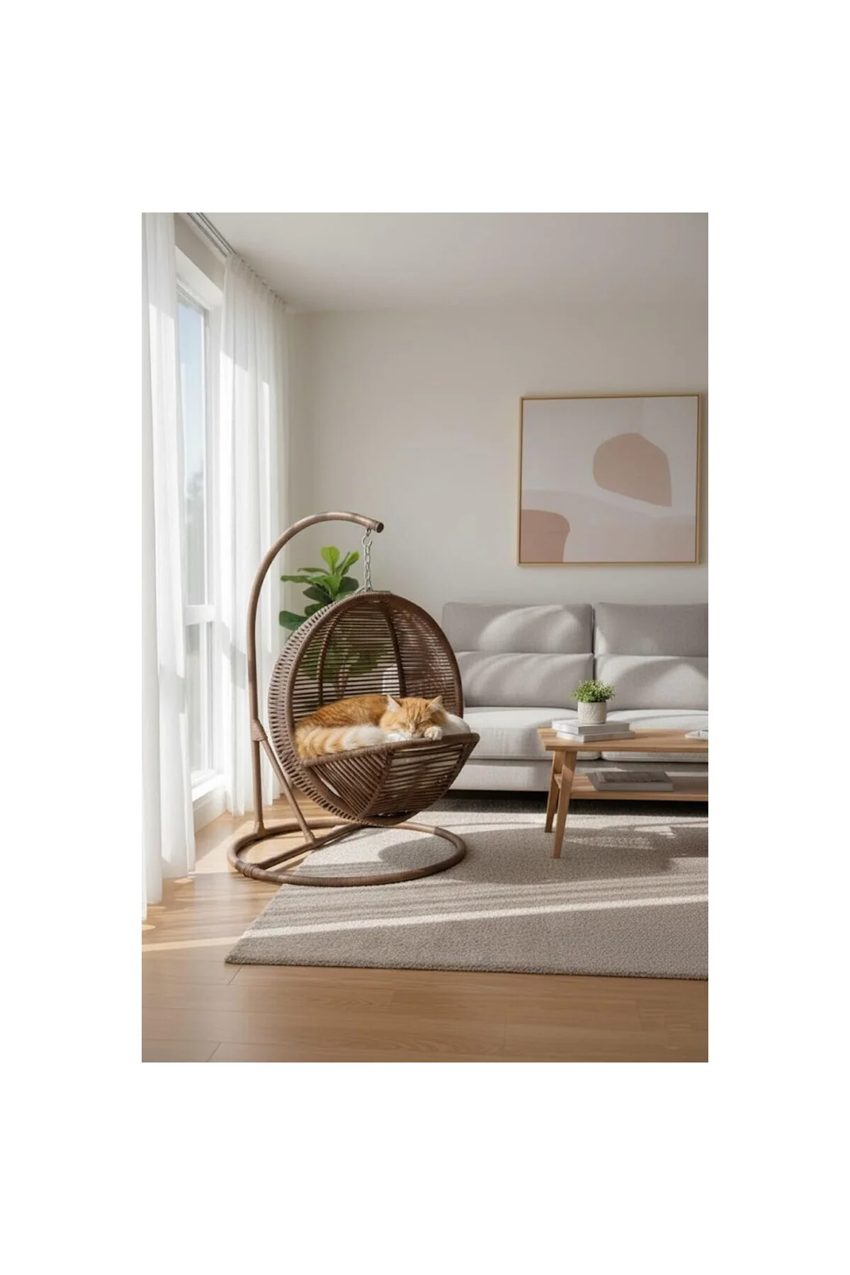 Pet Lüxperi Kedi Salıncağı & Kedi Yatağı & Kafesi 38x45x65 cm Kah Pet Lüxperi Kedi Salıncağı & Kedi Yatağı & Kafesi 38x45x65 cm Kah