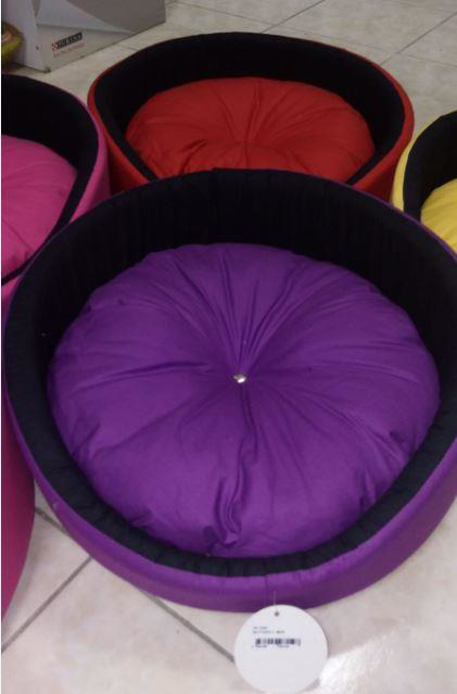 Pet Pretty Kedi Köpek Oval Simit Yatak Mor 46 cm