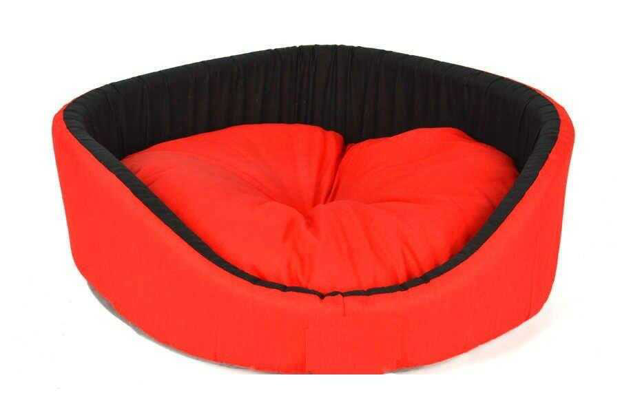 Pet Pretty Kedi Köpek Oval Simit Yatak Kırmızı 46 cm