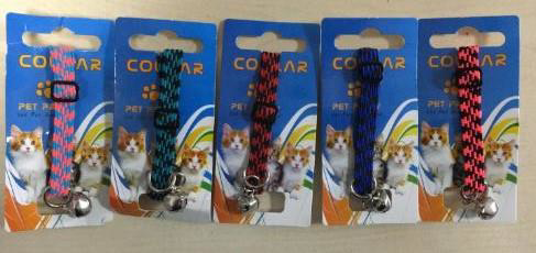 Pet Pretty Kedi Desenli Çıngıraklı Lastikli Boyun Tasması