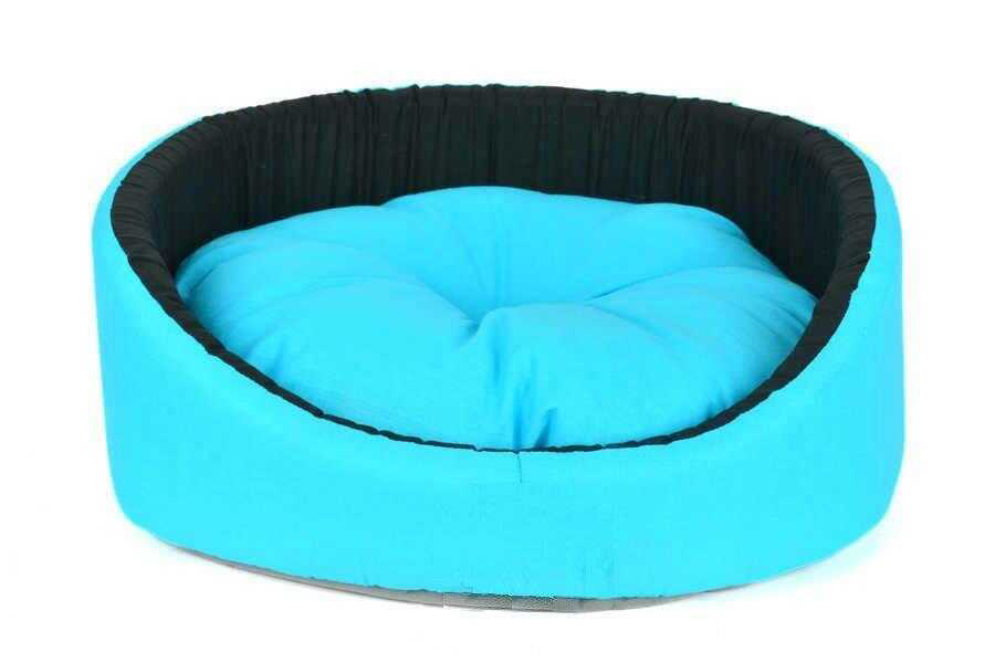 Pet Pretty Kedi Köpek Oval Simit Yatak Mavi 46 cm