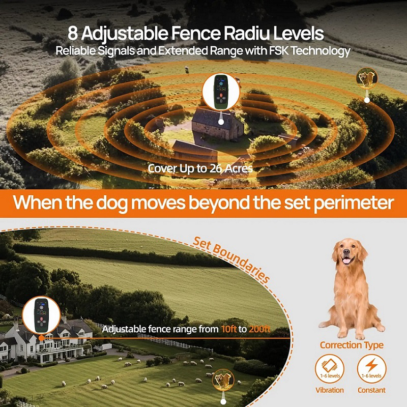 Petainer T800Pro Köpek eğitim tasması Havlama Önleyici elektronik çit 