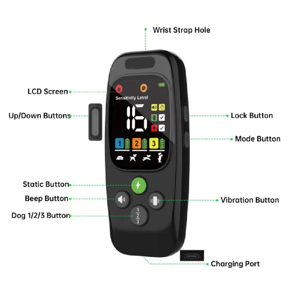 Petainer T800s otomatik havlama tasması ve köpek eğitim tasması