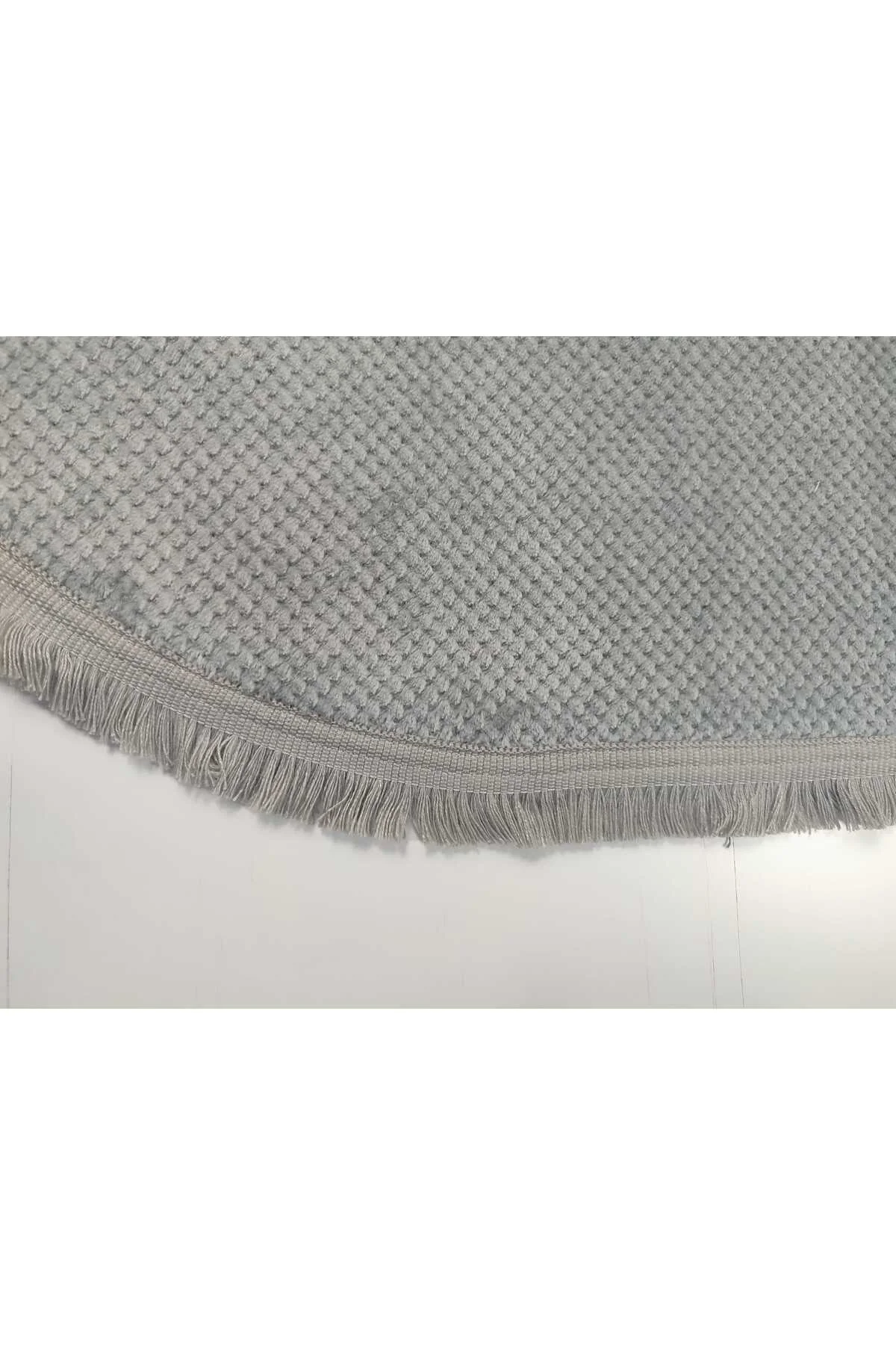 Petek Dokulu Gri Renk Oval Saçaklı Kaymaz Tabanlı Salon Mutfak Antre Koridor Halısı Petek Dokulu Gri Renk Oval Saçaklı Kaymaz Tabanlı Salon Mutfak Antre Koridor Halısı