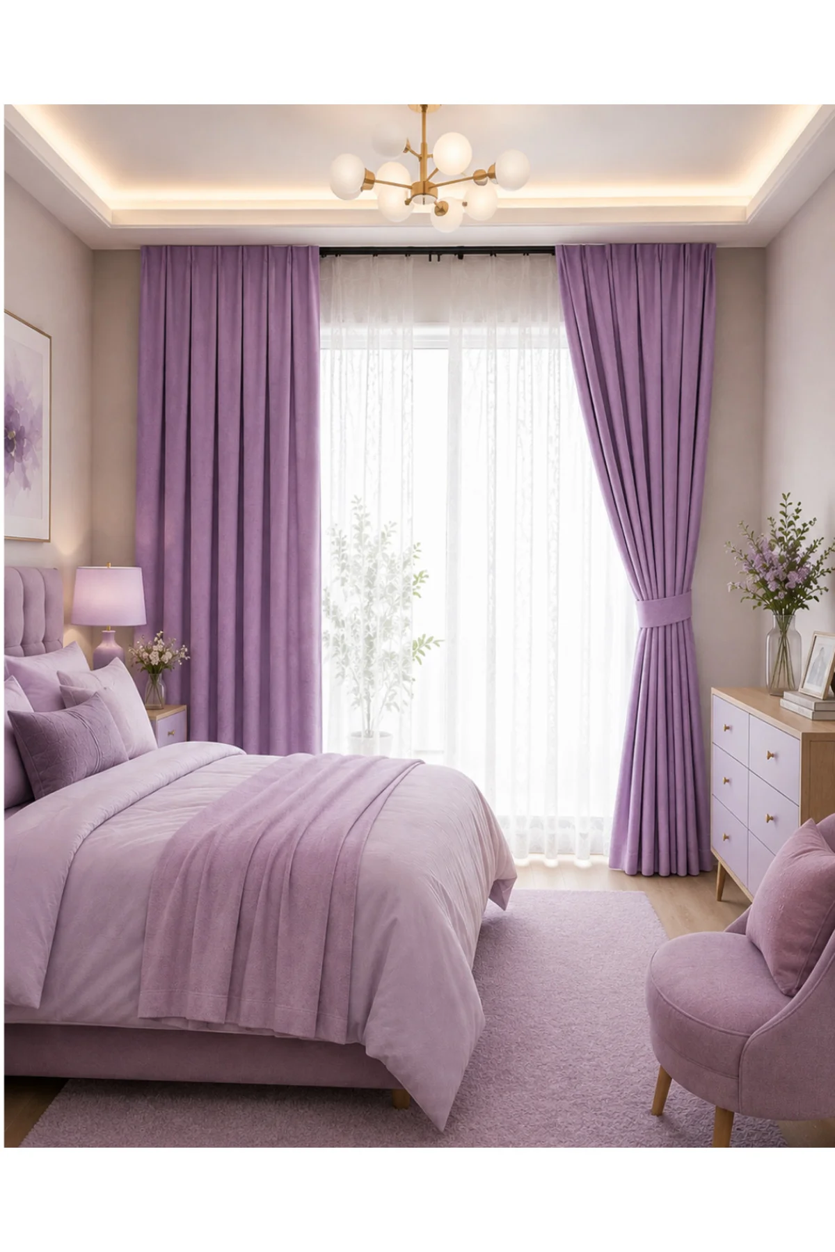 Petek Dokulu Kadife Görünümlü Fon Perde 1x2,5 Pile Yüksek Kaliteli Özel Ölçü - Begonvil Lila Petek Dokulu Kadife Görünümlü Fon Perde 1x2,5 Pile Yüksek Kaliteli Özel Ölçü - Begonvil Lila