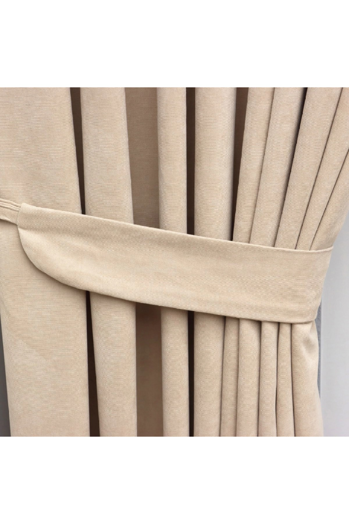 Petek Dokulu Kadife Görünümlü Dökümlü Yüksek Kaliteli Fon Perde 1