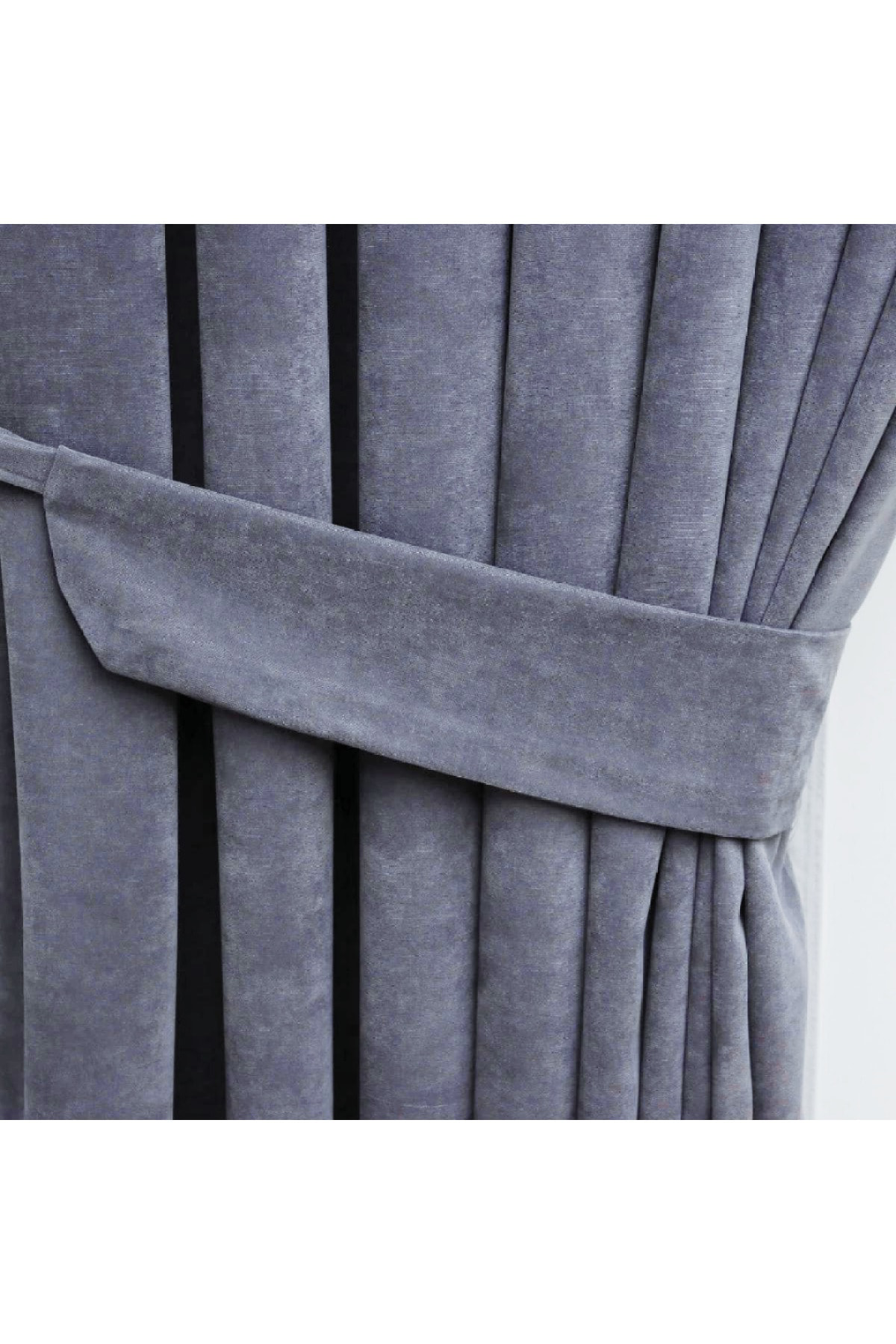 Petek Dokulu Kadife Görünümlü Dökümlü Yüksek Kaliteli Fon Perde 1