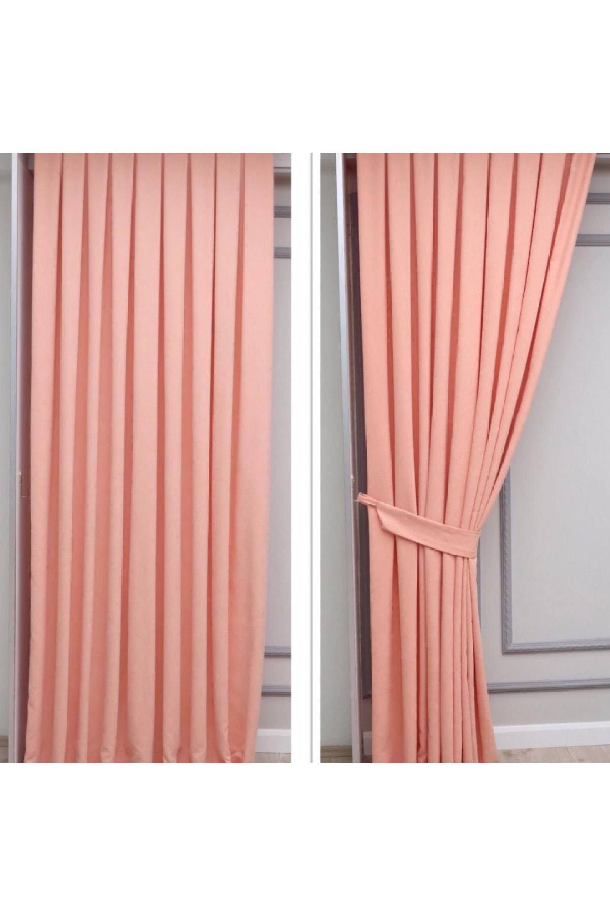 Petek Dokulu Kadife Dökümlü Yüksek Kaliteli Fon Perde 1/3 Sık Pil