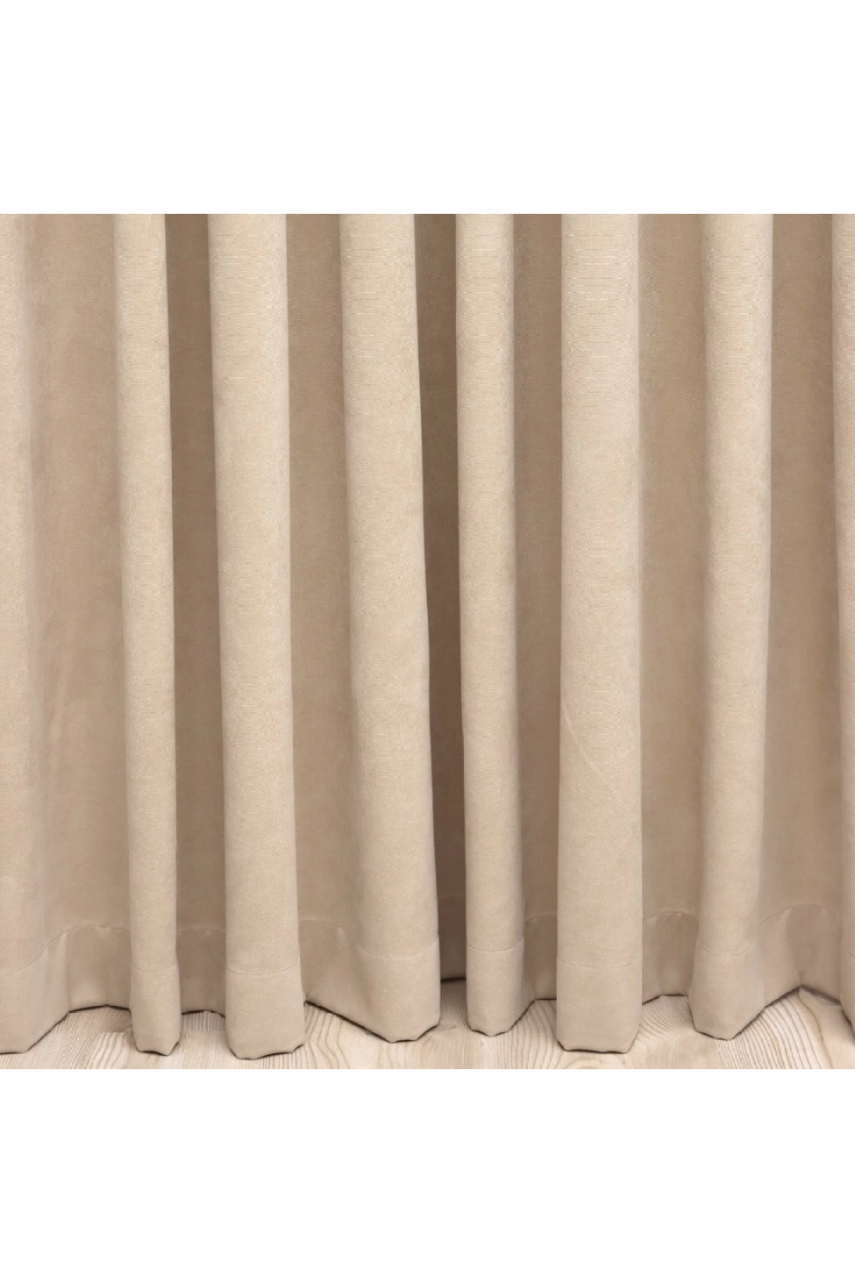 Petek Dokulu Kadife Görünümlü Dökümlü Yüksek Kaliteli Fon Perde 1