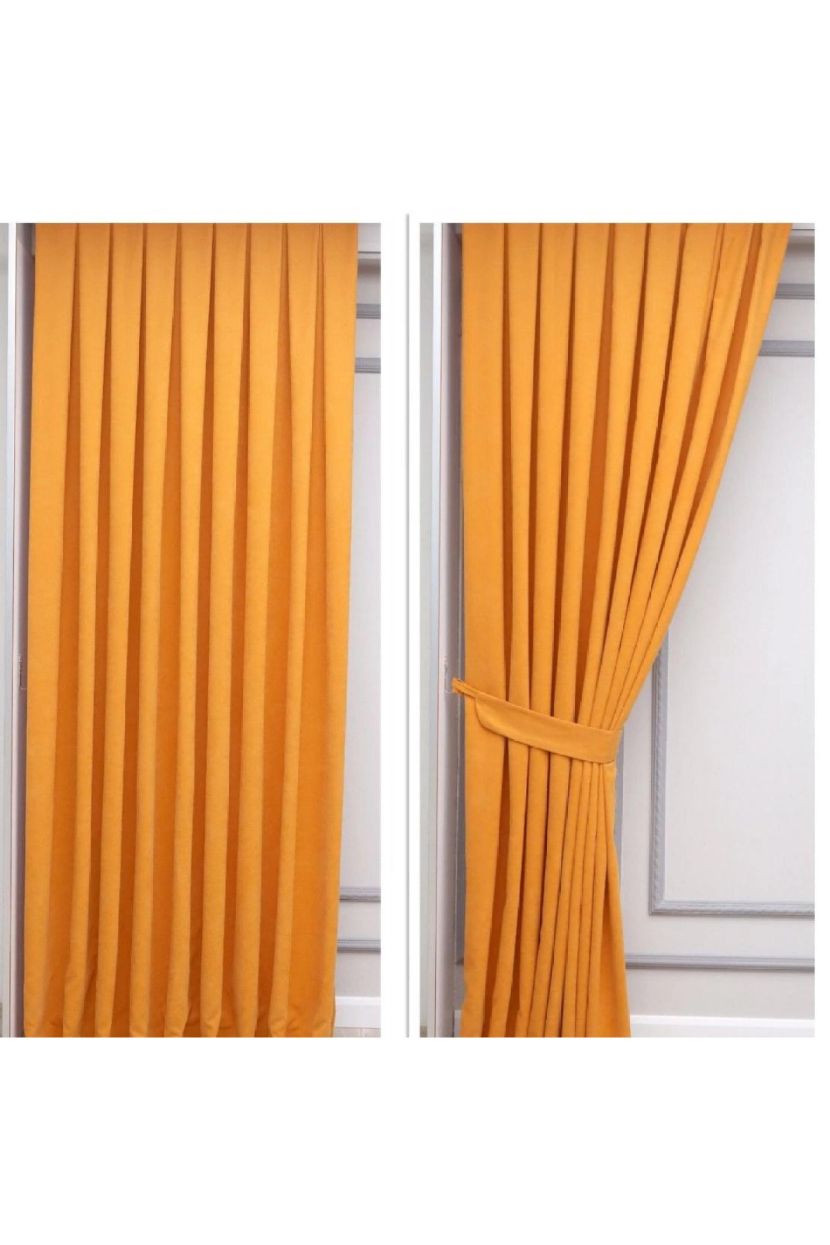 Petek Dokulu Kadife Görünümlü Dökümlü Yüksek Kaliteli Fon Perde 1