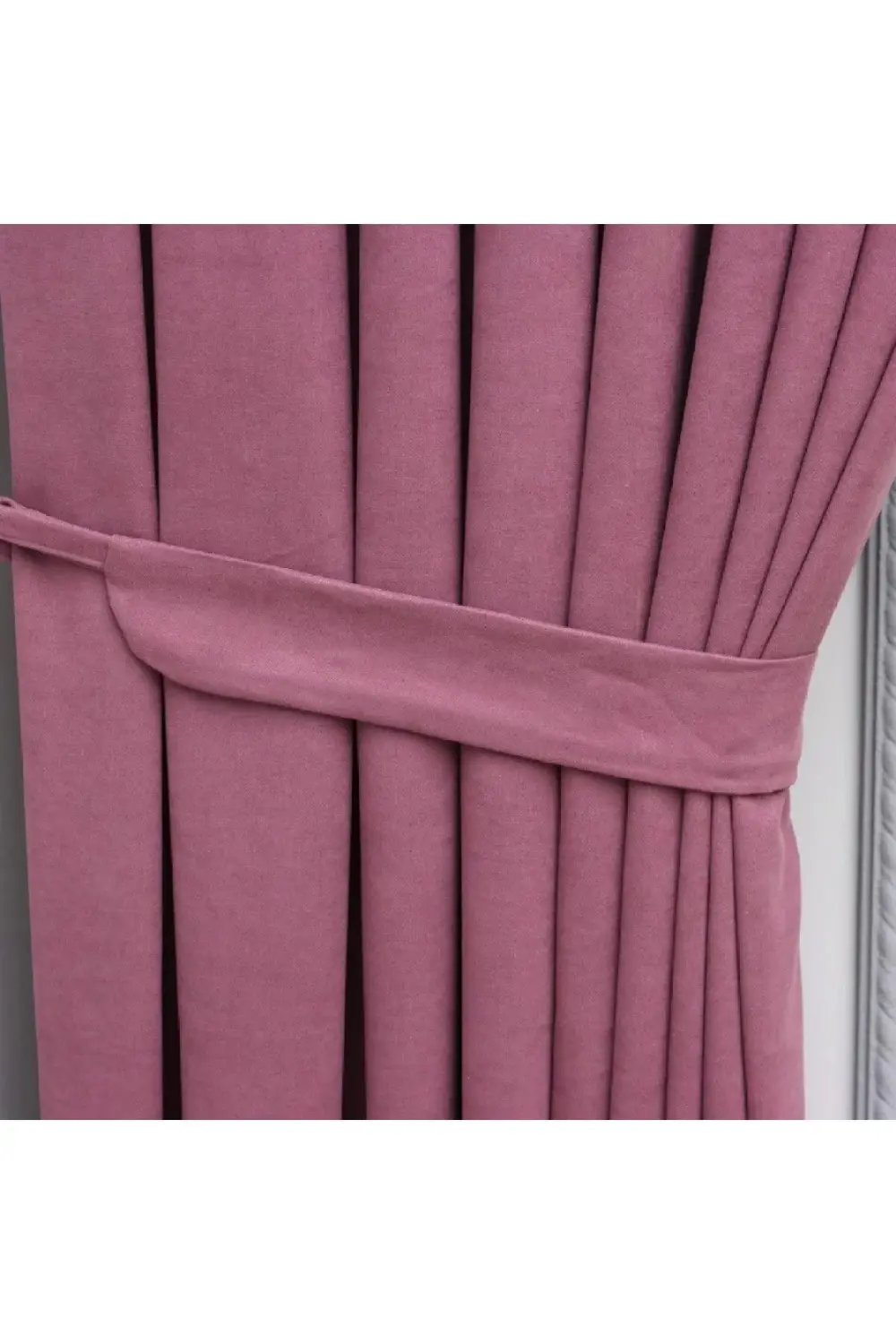 Petek Dokulu Kadife Görünümlü Dökümlü Yüksek Kaliteli Fon Perde 1