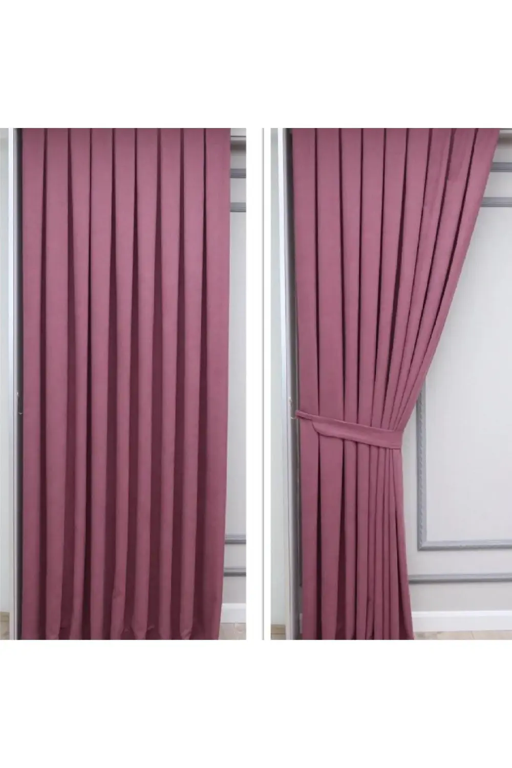 Petek Dokulu Kadife Görünümlü Dökümlü Yüksek Kaliteli Fon Perde 1