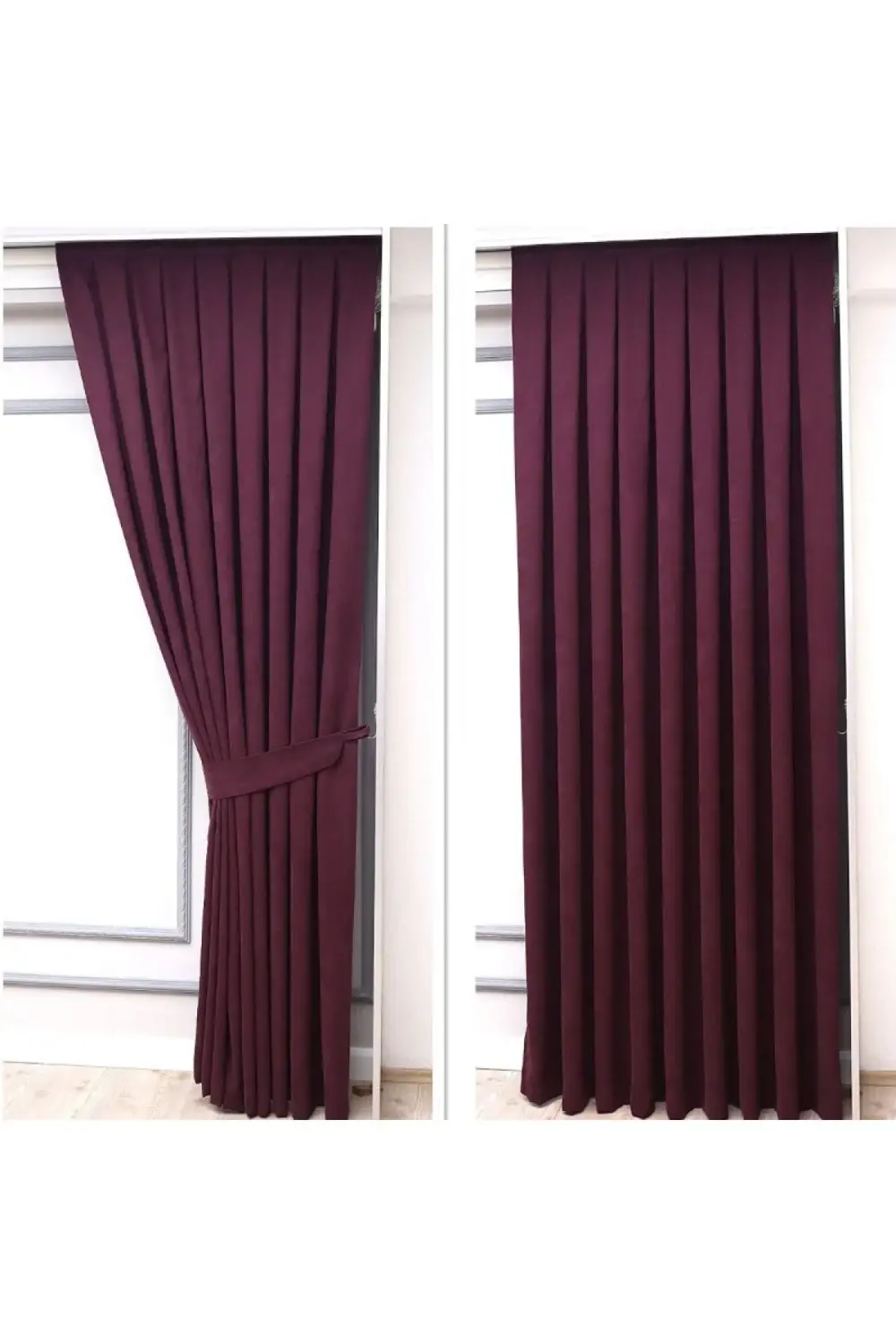 Petek Dokulu Kadife Görünümlü Dökümlü Yüksek Kaliteli Fon Perde 1