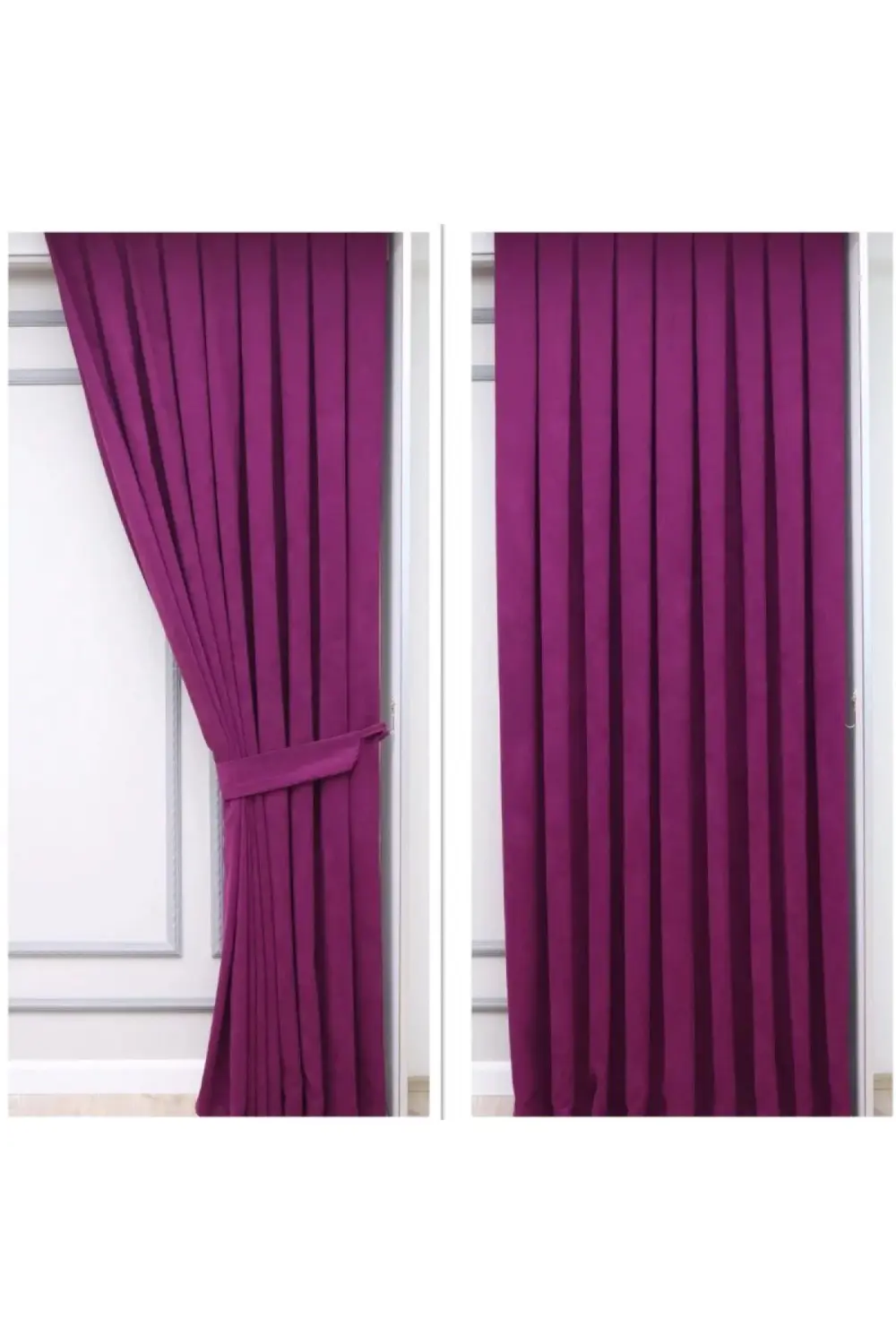 Petek Dokulu Kadife Görünümlü Dökümlü Yüksek Kaliteli Fon Perde 1