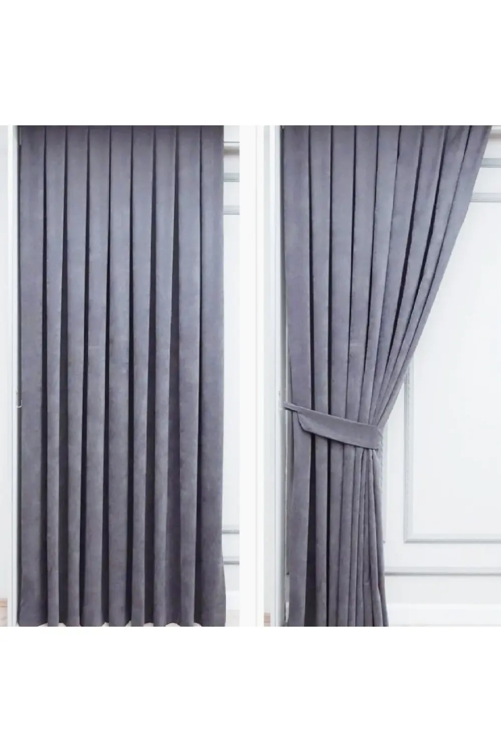 Petek Dokulu Kadife Görünümlü Dökümlü Yüksek Kaliteli Fon Perde 1