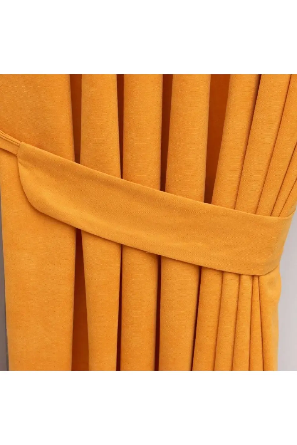 Petek Dokulu Kadife Görünümlü Dökümlü Yüksek Kaliteli Fon Perde 1