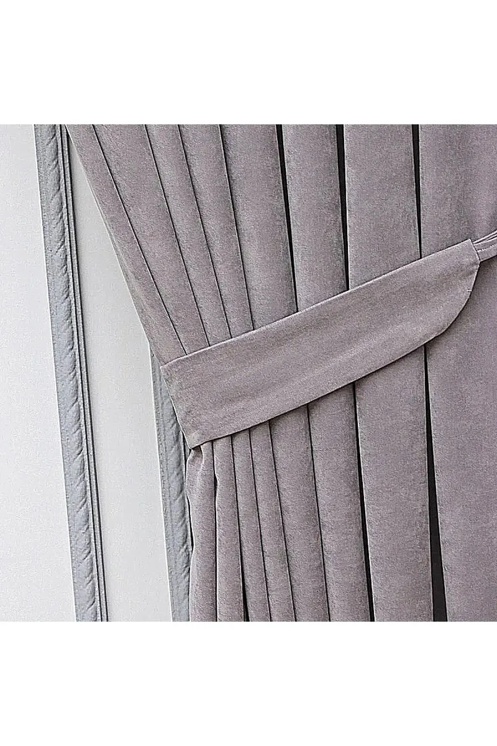 Petek Dokulu Kadife Görünümlü Dökümlü Yüksek Kaliteli Fon Perde 1