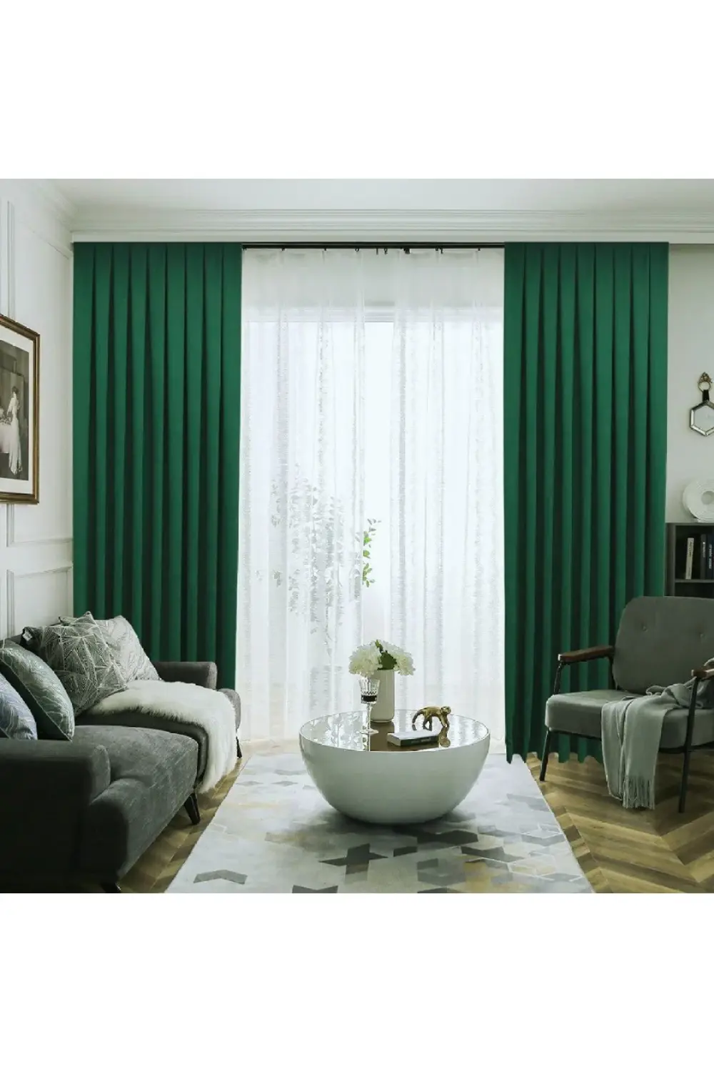 Petek Dokulu Kadife Görünümlü Dökümlü Yüksek Kaliteli Fon Perde 1