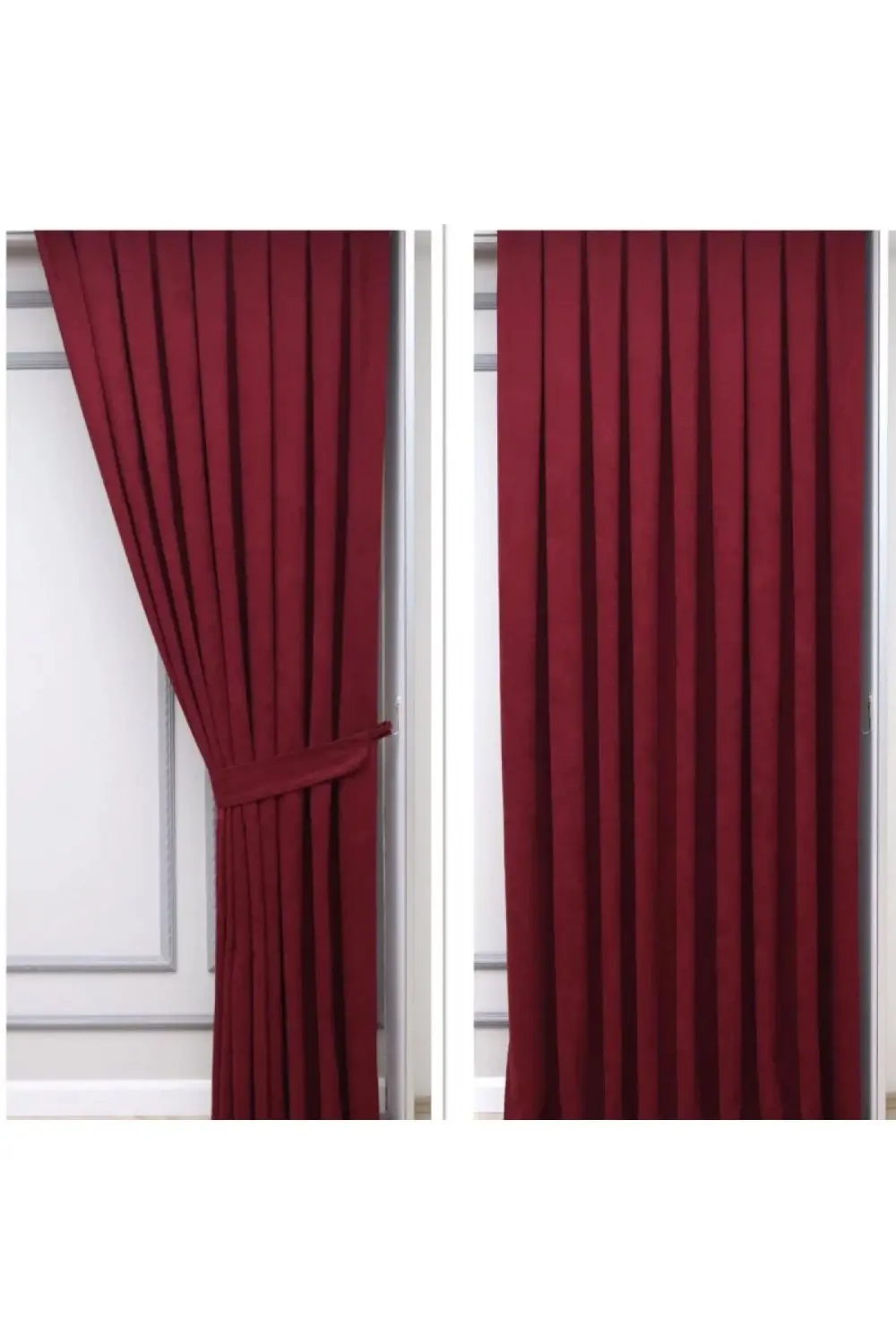 Petek Dokulu Kadife Görünümlü Dökümlü Yüksek Kaliteli Fon Perde 1