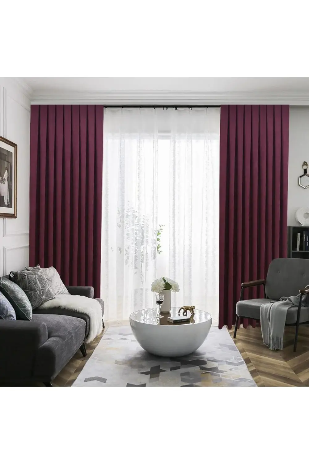 Petek Dokulu Kadife Görünümlü Dökümlü Yüksek Kaliteli Fon Perde 1