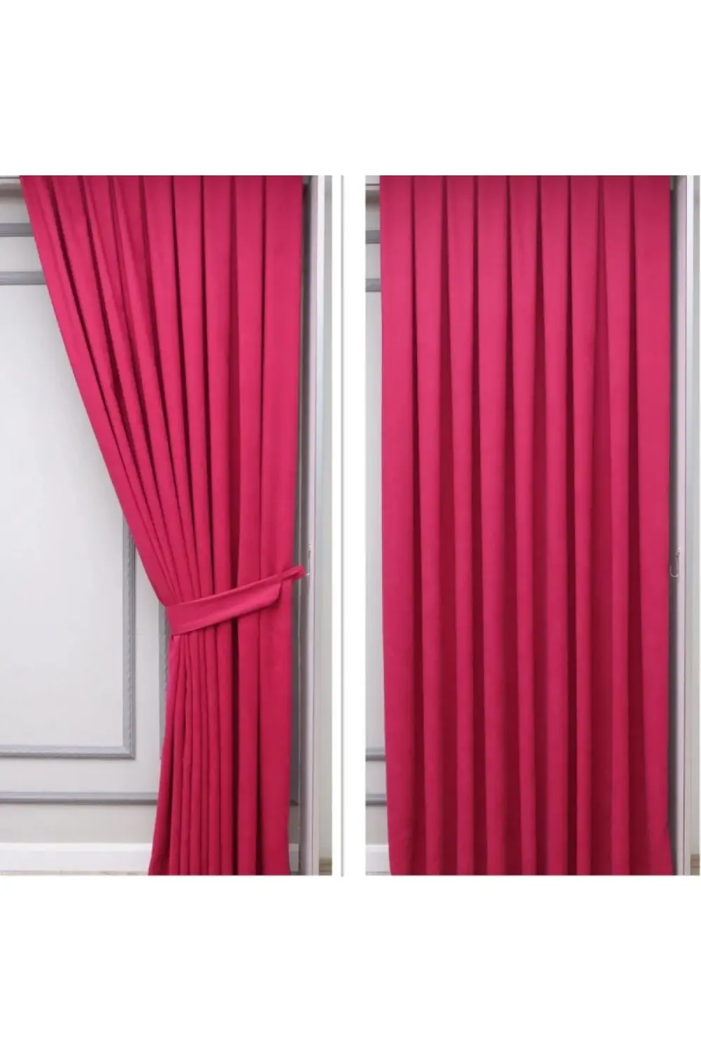 Petek Dokulu Kadife Görünümlü Dökümlü Yüksek Kaliteli Fon Perde 1