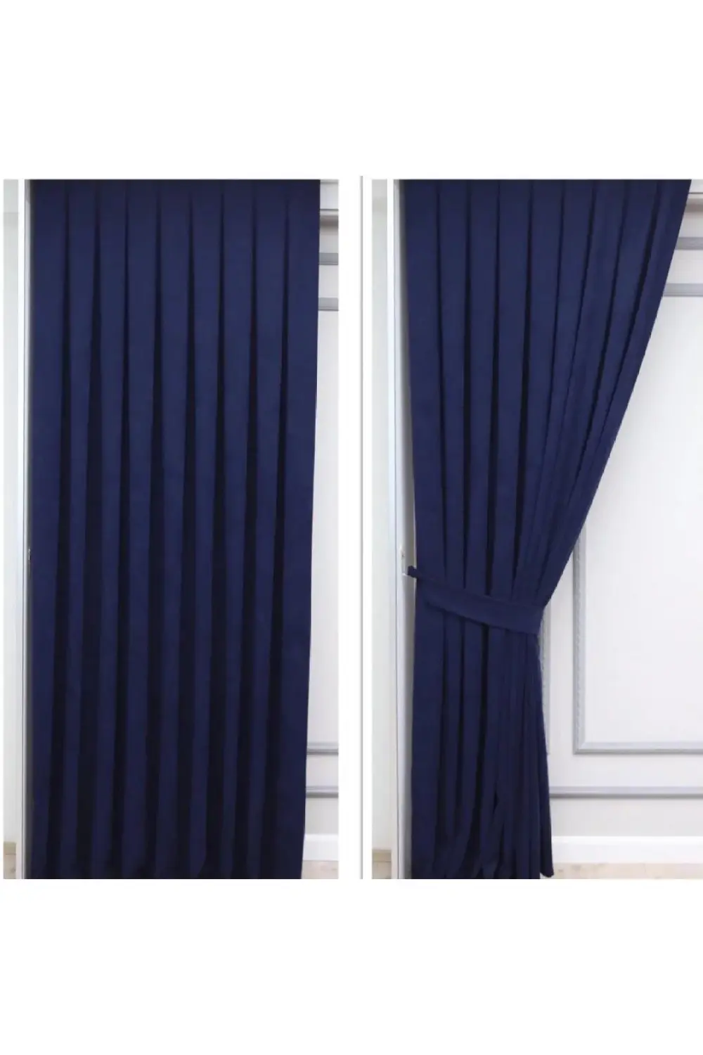 Petek Dokulu Kadife Görünümlü Dökümlü Yüksek Kaliteli Fon Perde 1