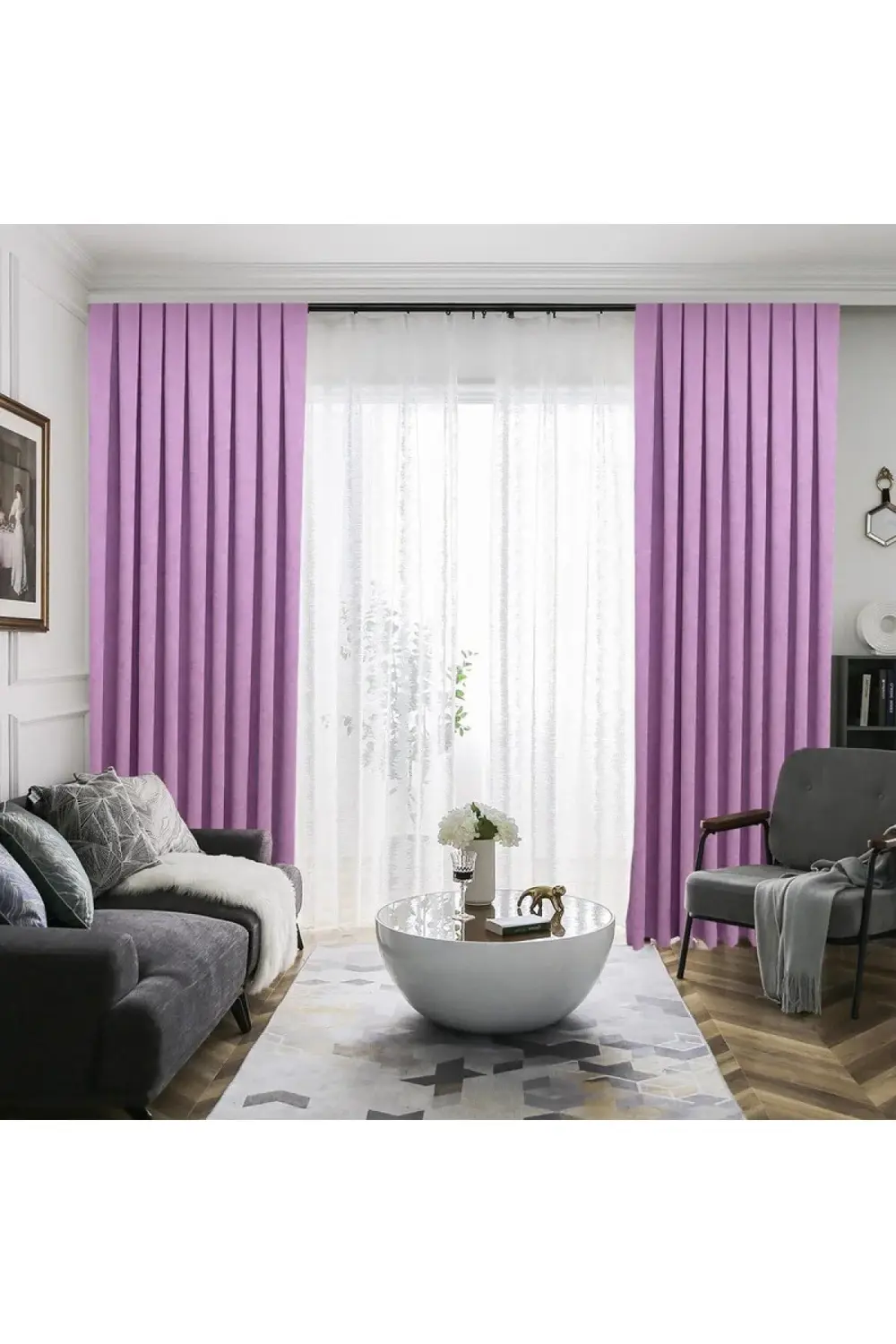 Petek Dokulu Kadife Görünümlü Dökümlü Yüksek Kaliteli Fon Perde 1