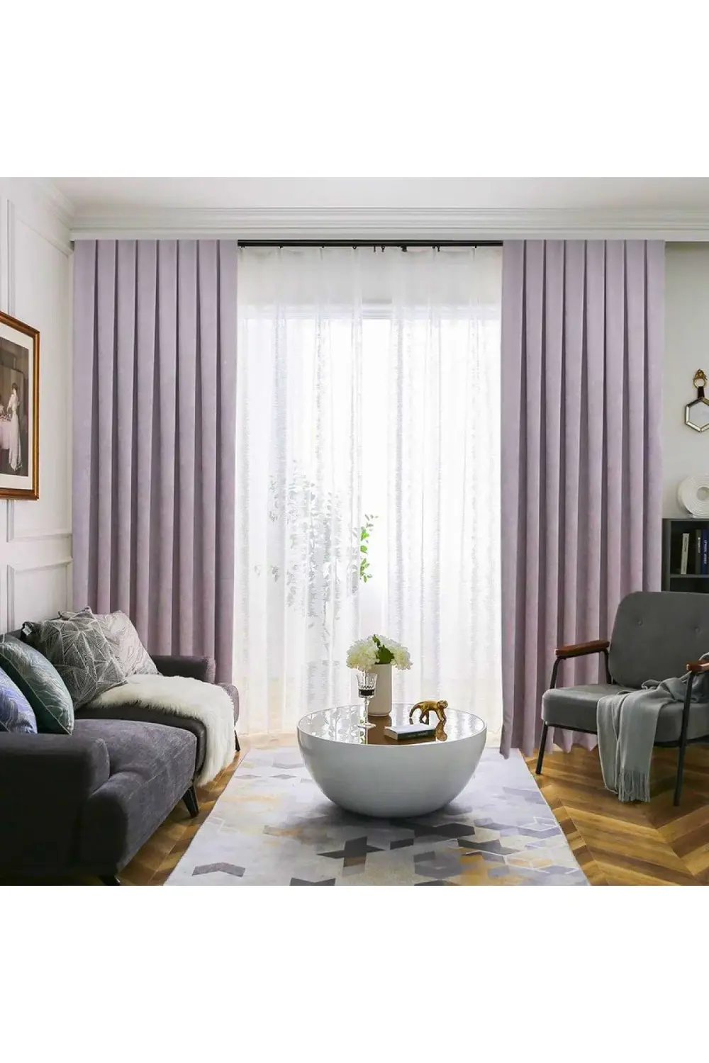 Petek Dokulu Kadife Görünümlü Dökümlü Yüksek Kaliteli Fon Perde 1