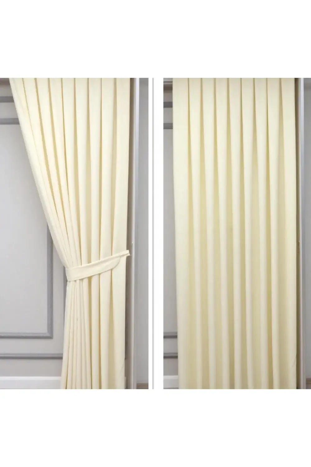 Petek Dokulu Kadife Görünümlü Dökümlü Yüksek Kaliteli Fon Perde 1