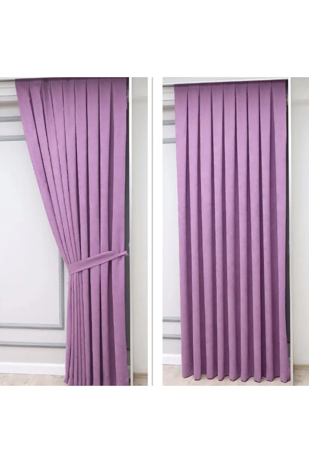 Petek Dokulu Kadife Görünümlü Dökümlü Yüksek Kaliteli Fon Perde 1