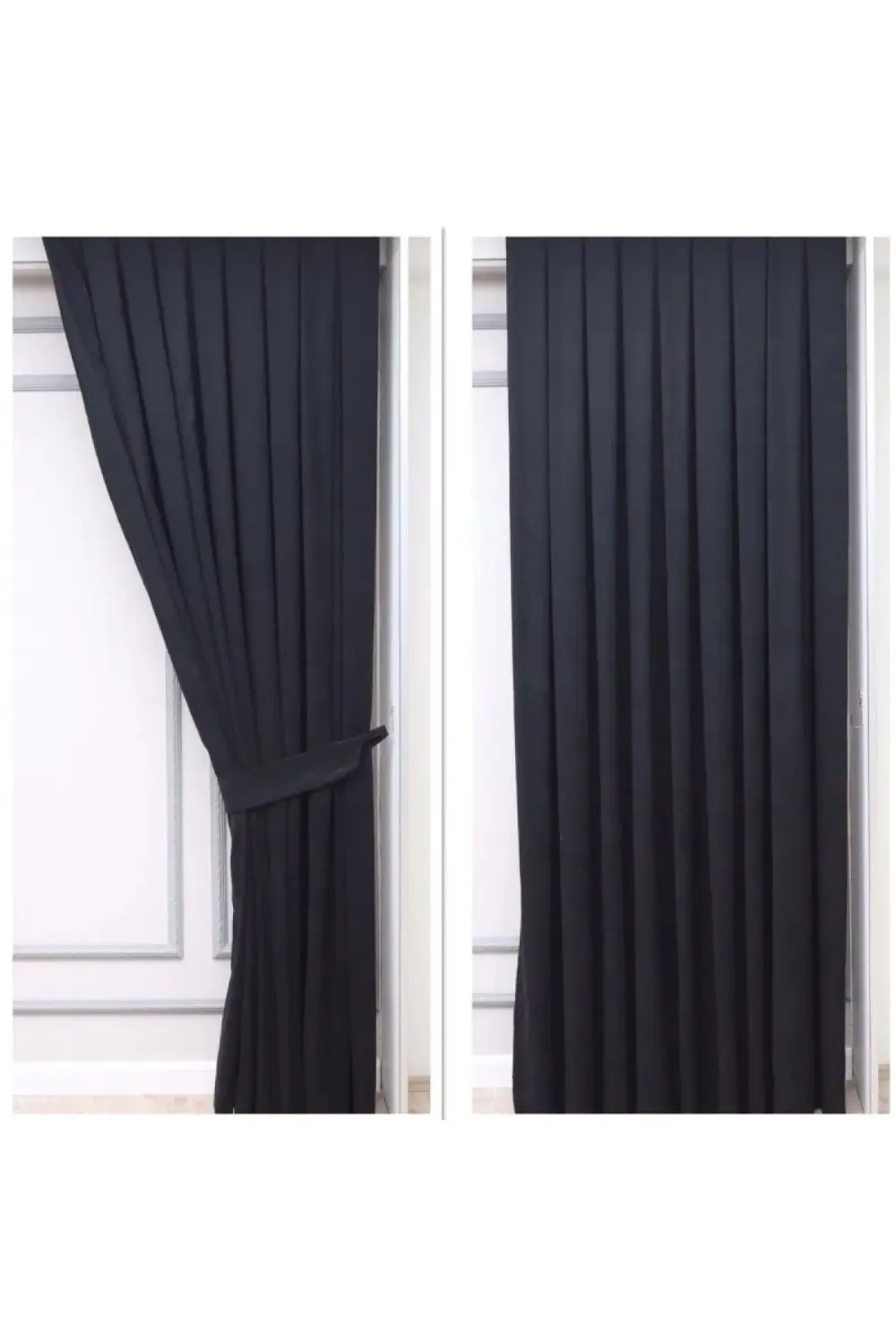 Petek Dokulu Kadife Görünümlü Dökümlü Yüksek Kaliteli Fon Perde 1