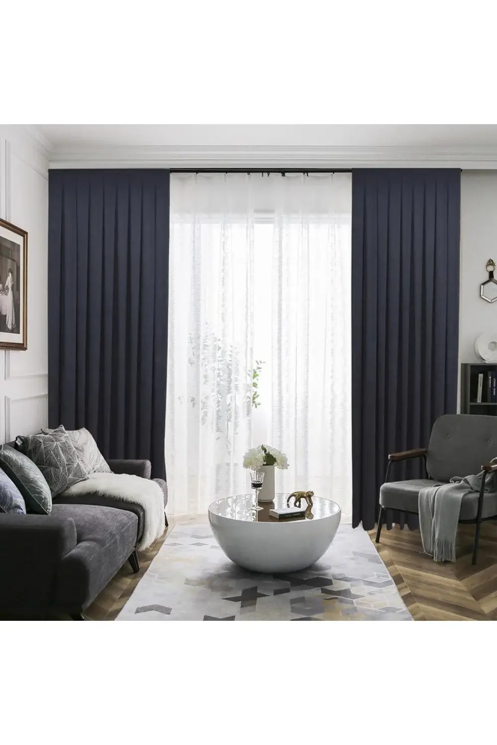 Petek Dokulu Kadife Görünümlü Dökümlü Yüksek Kaliteli Fon Perde 1