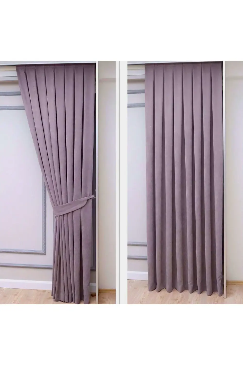 Petek Dokulu Kadife Görünümlü Dökümlü Yüksek Kaliteli Fon Perde 1