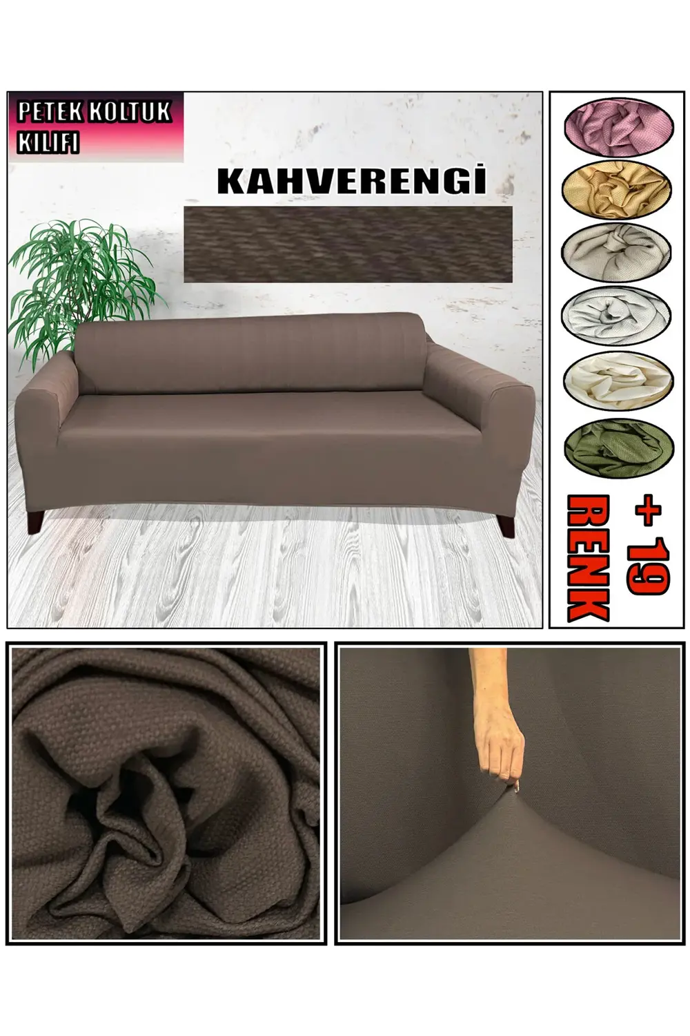 PETEK KUMAŞ ÜÇLÜ KOLTUK & ÇEKYAT KOLTUK KILIFI ARKASI DAHİL KAPAT