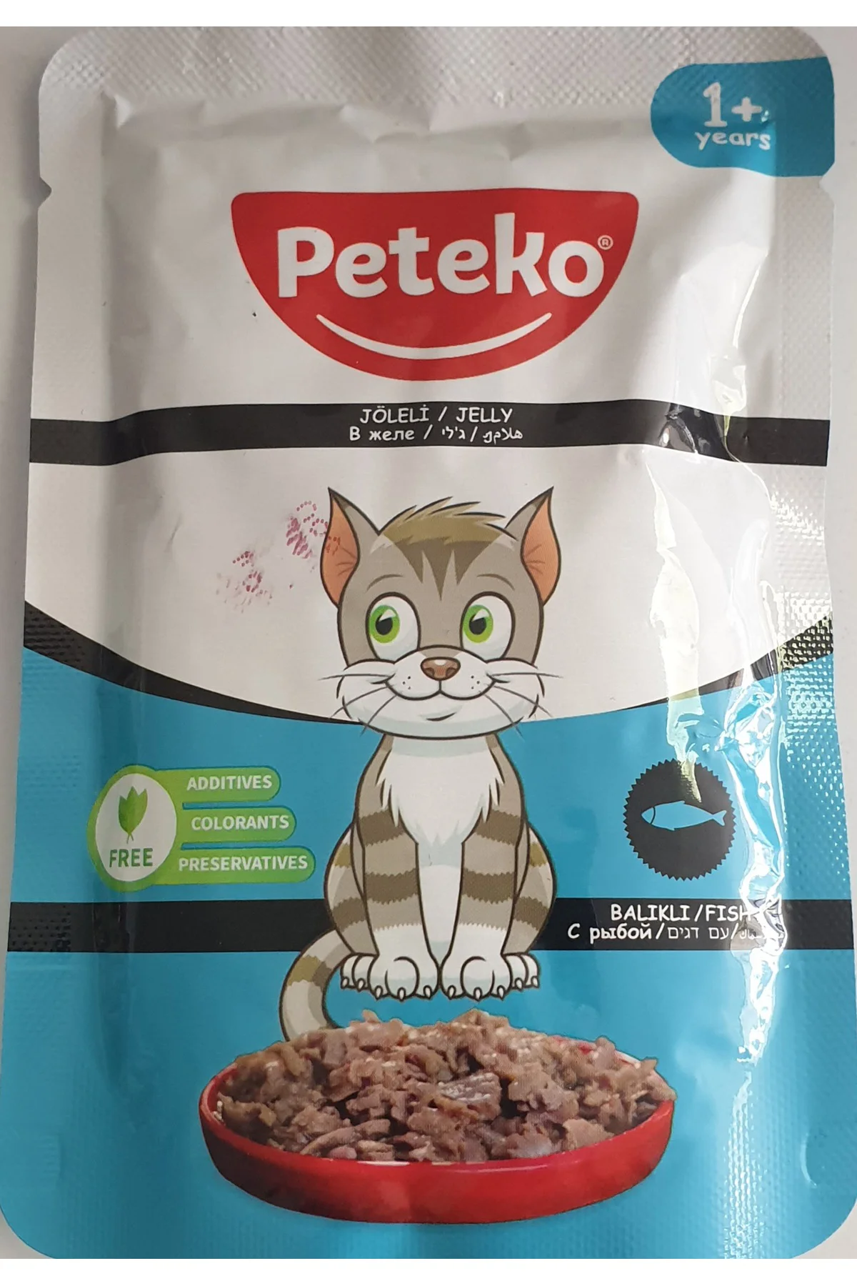 Peteko 8x85 gr Balıklı Kedi Yaş Mama Ödül Maması