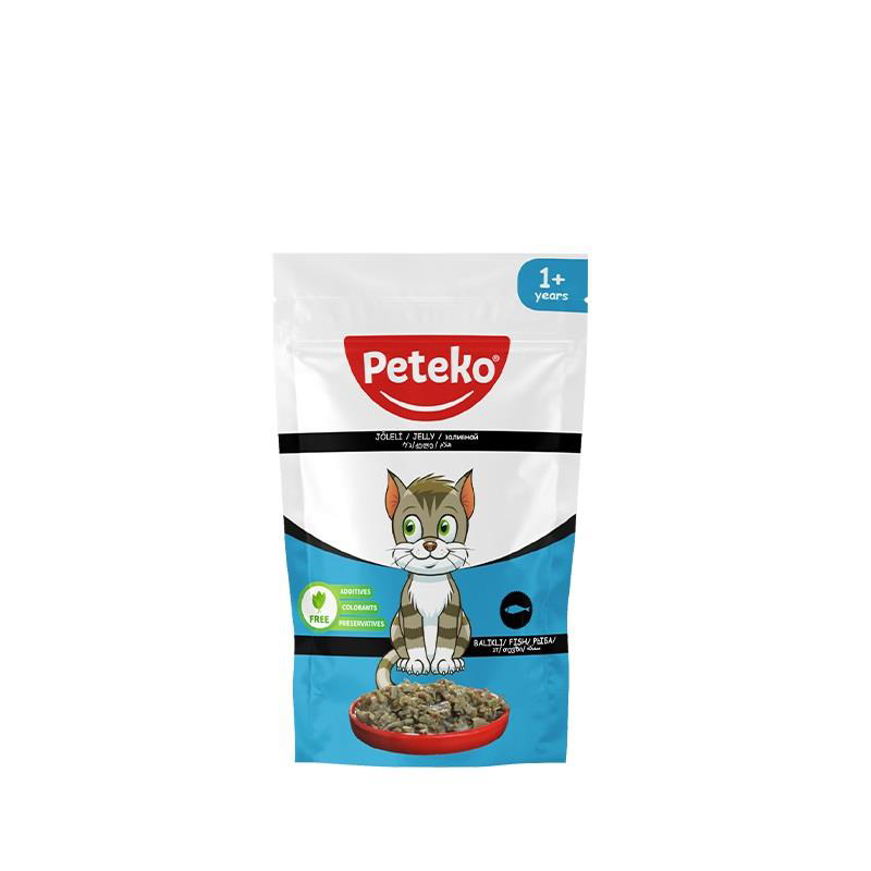Peteko Pouch Jelly Balıklı Kedi Konserve 85 Gr