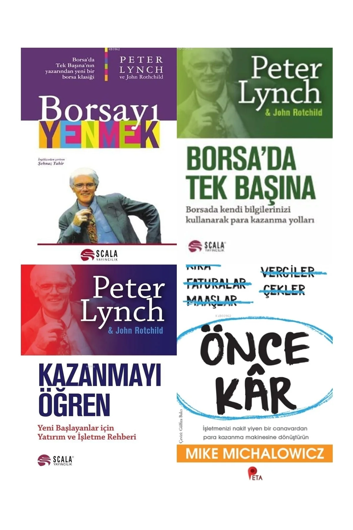 Peter Lynch Seti 3 Kitap (borsa'da Tek Başına, Kazanmayı Öğren, Borsayı Yenmek) + Önce Kar Hediye