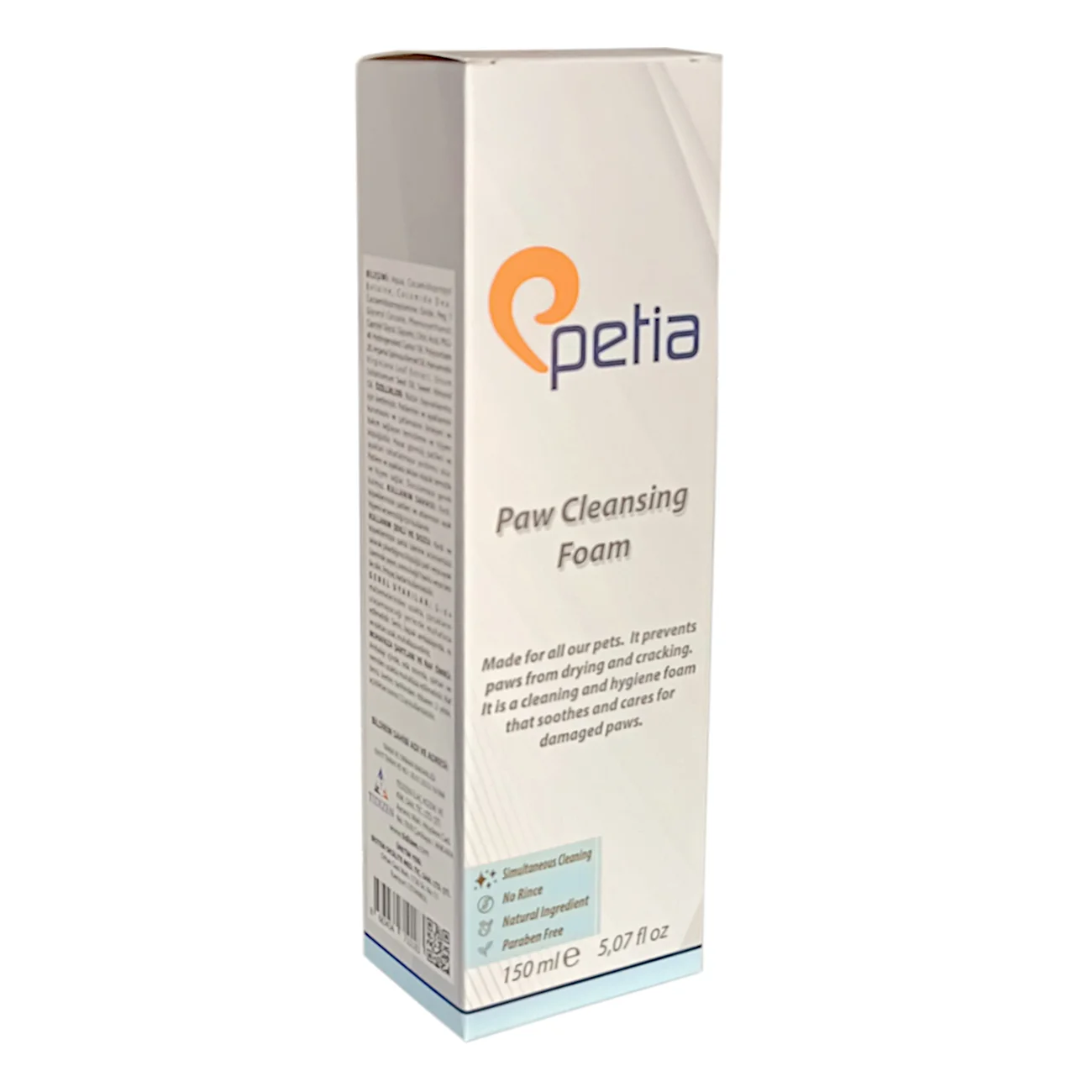 Petia Paw Cleansing Foam Doğal Kedi Köpek Pati Temizleme Köpüğü 150 ml - Görsel 2