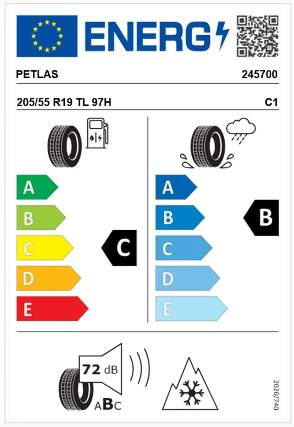 Petlas 205/55 R19 TL 97H REINF. SNOWMASTER 2 SPORT Kış Lastiği (Ü