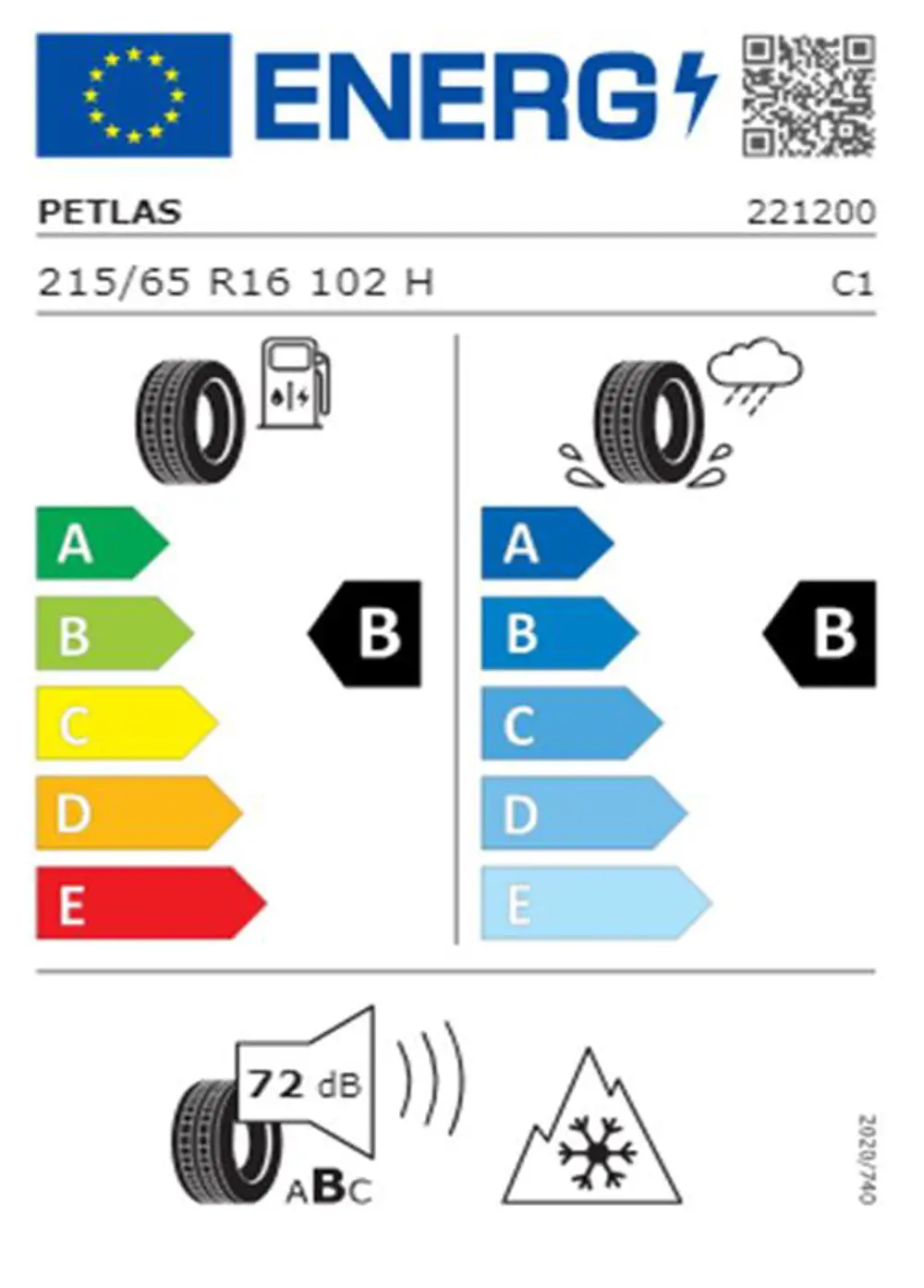 Petlas 215/65 R16 TL 102H REINF. SNOWMASTER 2 SPORT Binek Kış Las
